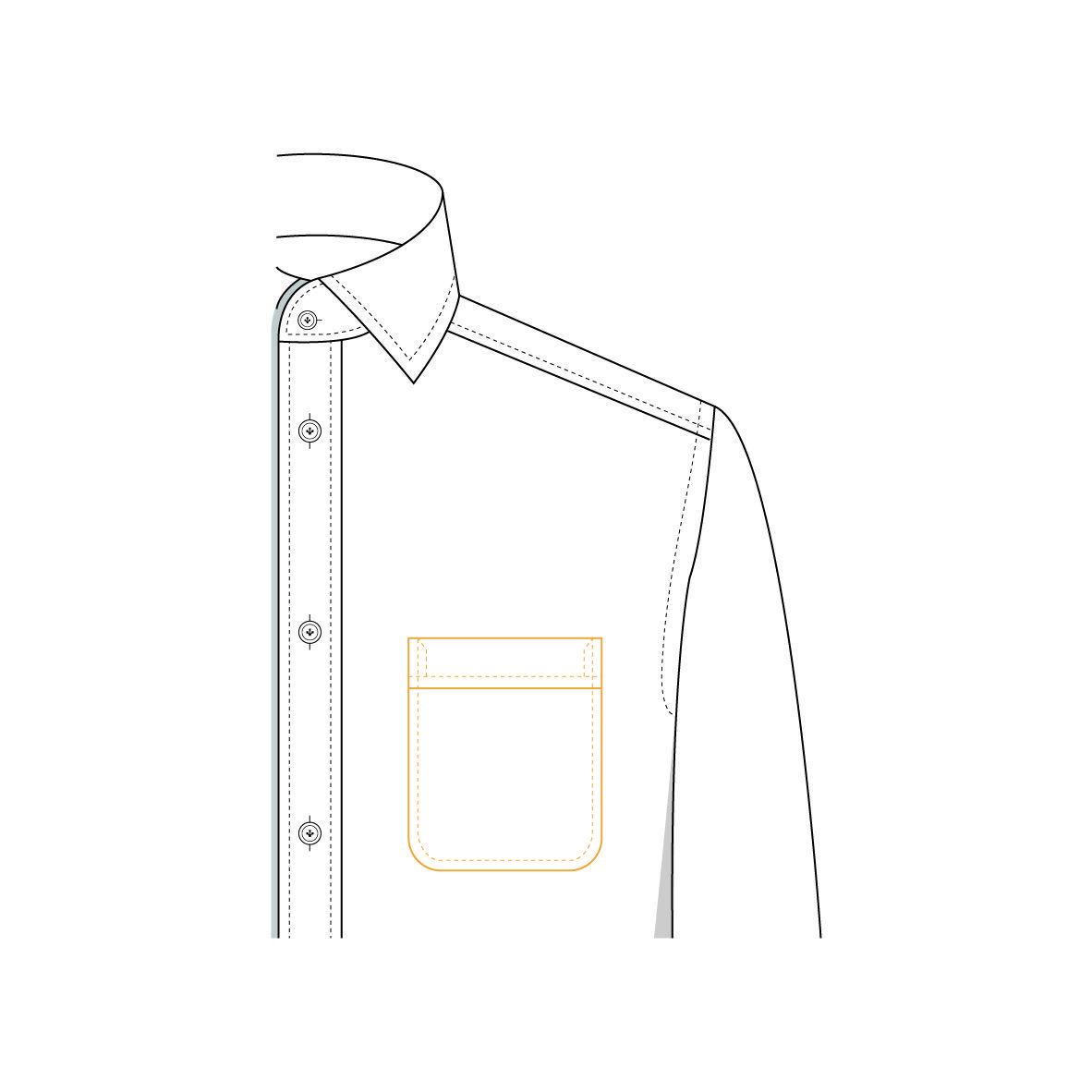 Senszio Garment Finals V1 Shirt Pocket Rounded
