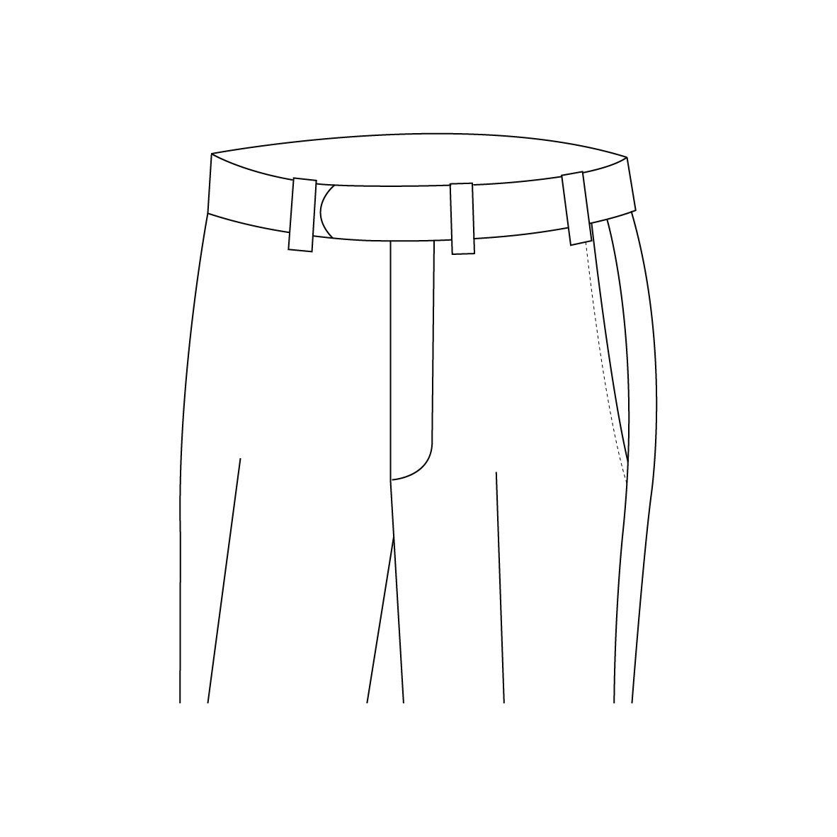 Senszio Garment Finals V1 Trouser Style Belt Loops Without Button Closure