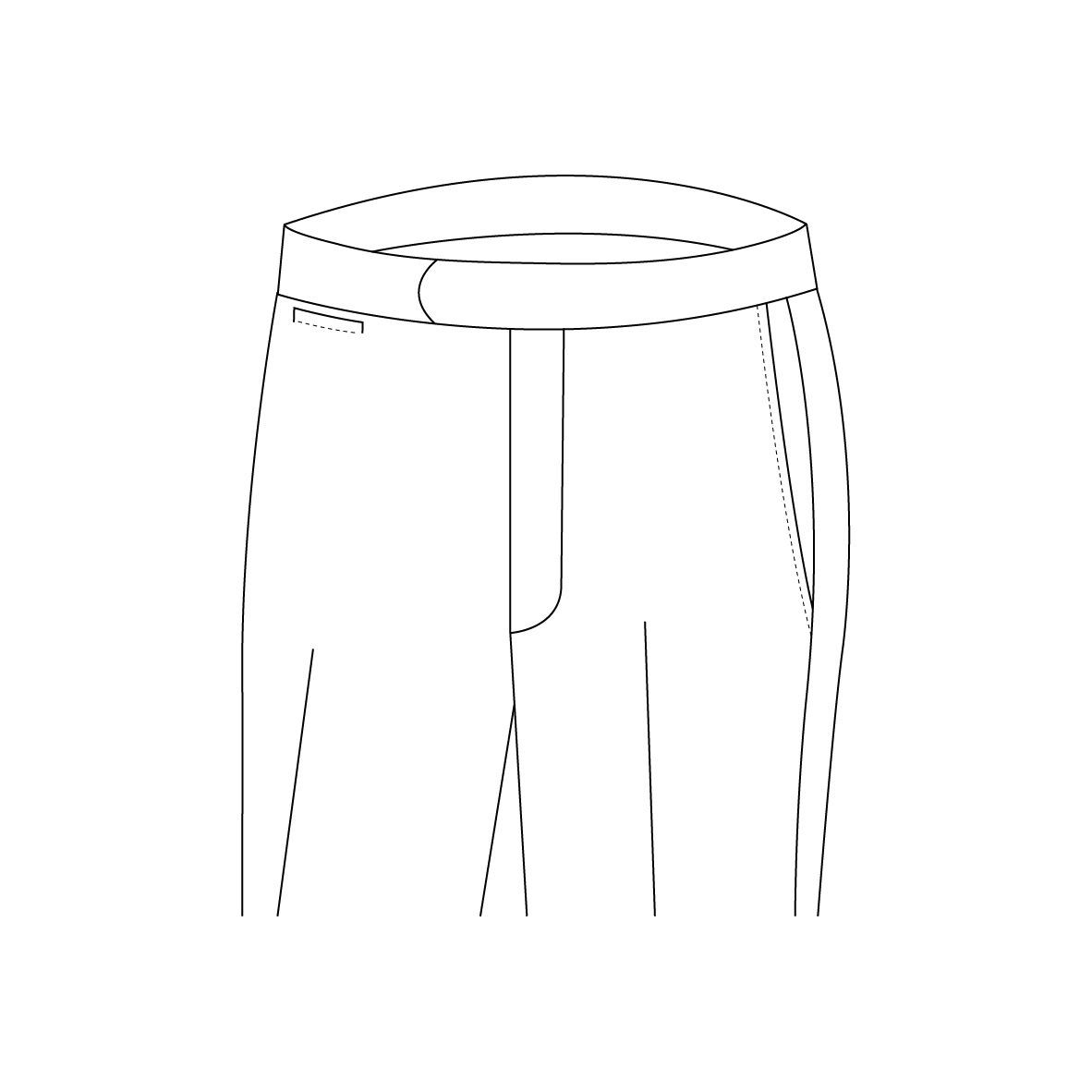 Senszio Garment Finals V1 Trouser Style Buckle Strap Without Button Closure