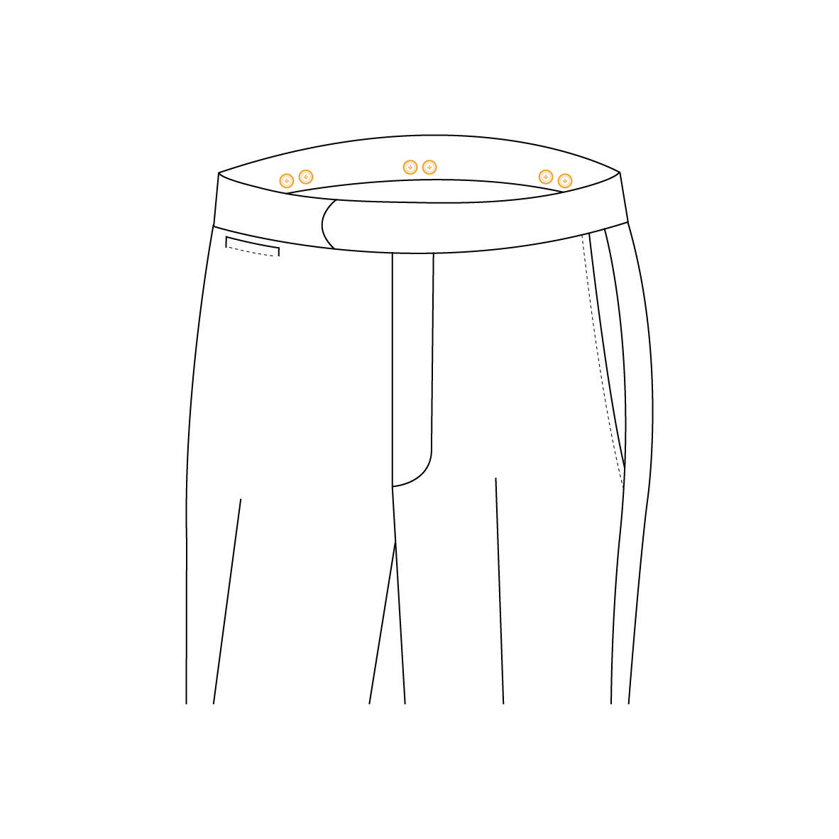 Senszio Garment Finals V1 Trouser Style Suspender Buttons