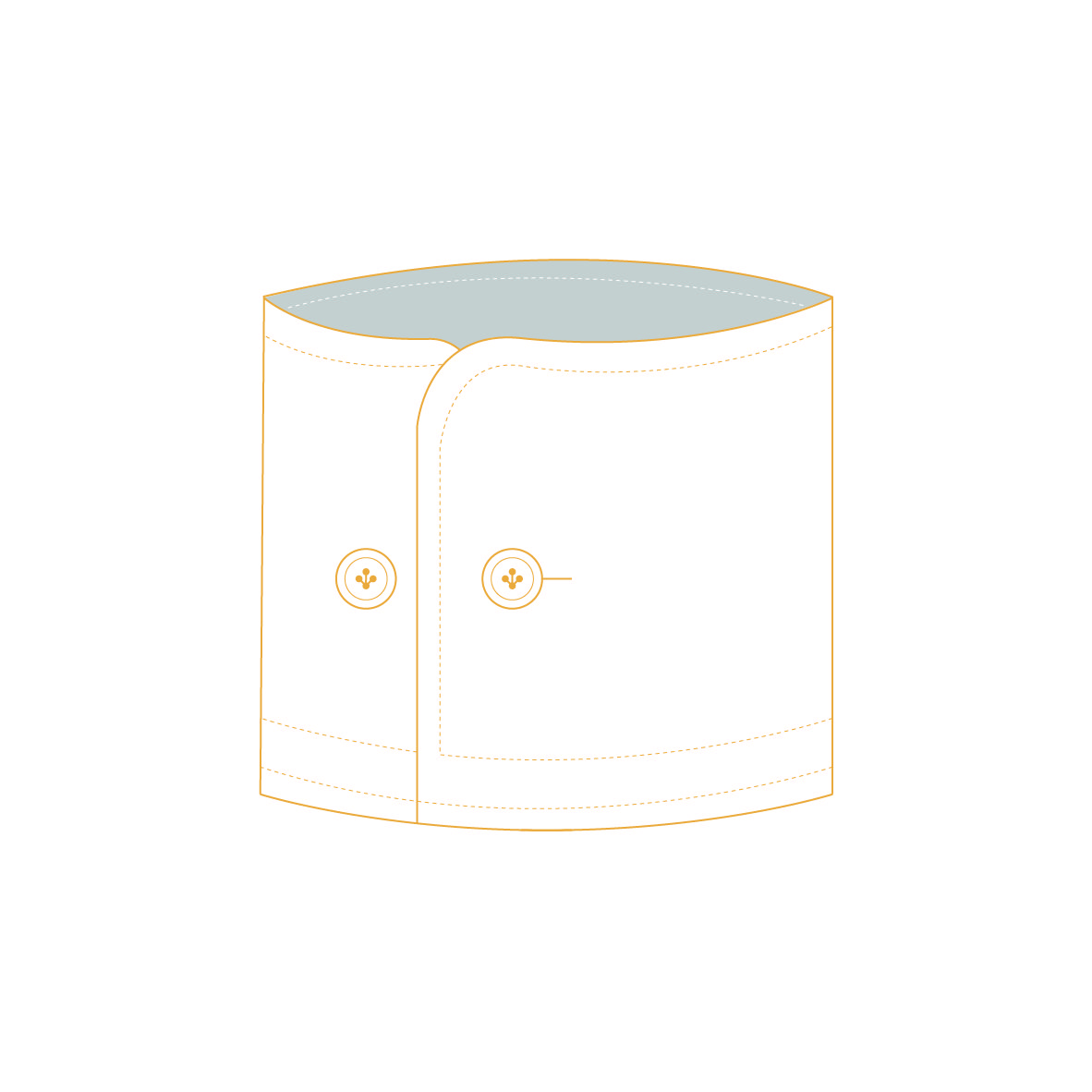 Senszio Garment Finals V2 Cuff Single Curved 2 Button Adjoining