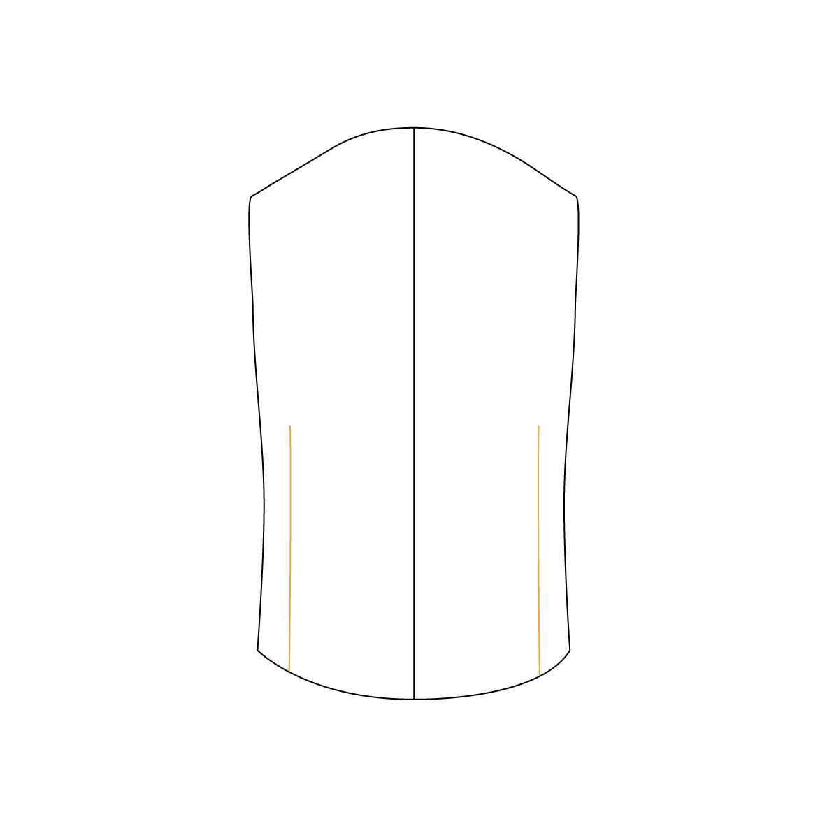 Waistcoat Back Fabric Back With No Strap